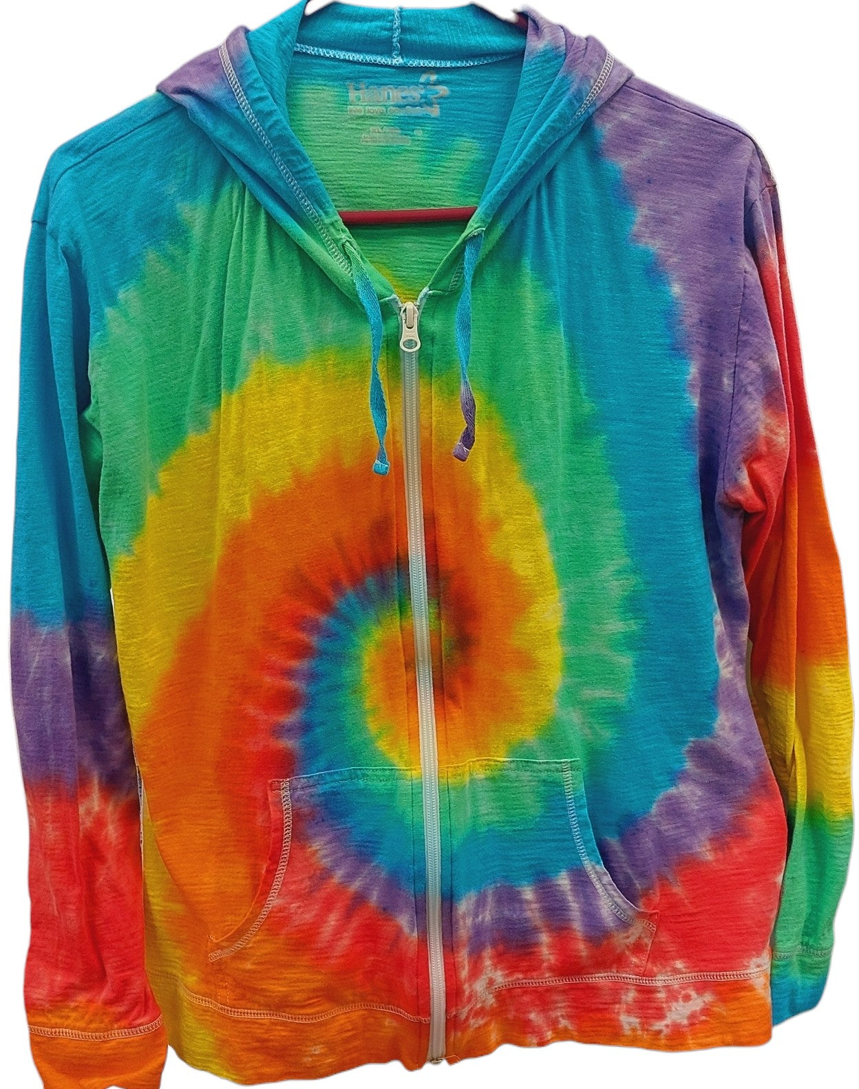 XL Hanes light jersey zip-up