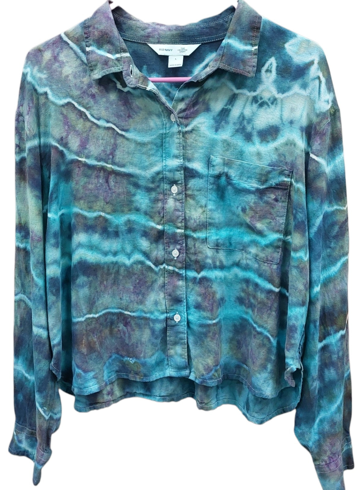 Women's button up cropped top